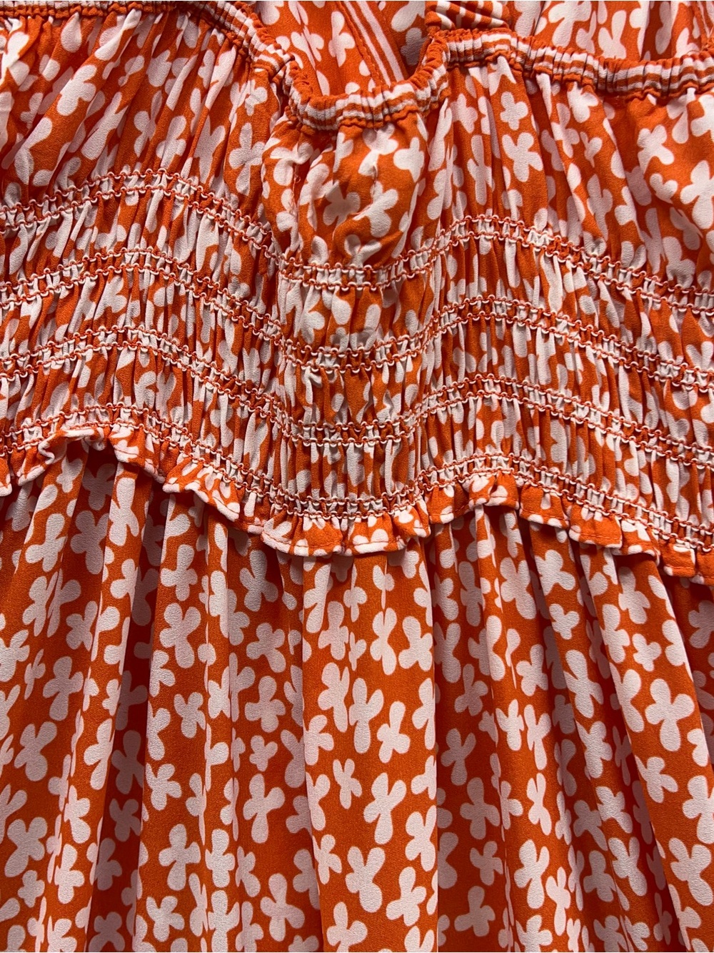 Max Studio Orange and White Floral Maxi Dress - Picture 8 of 11